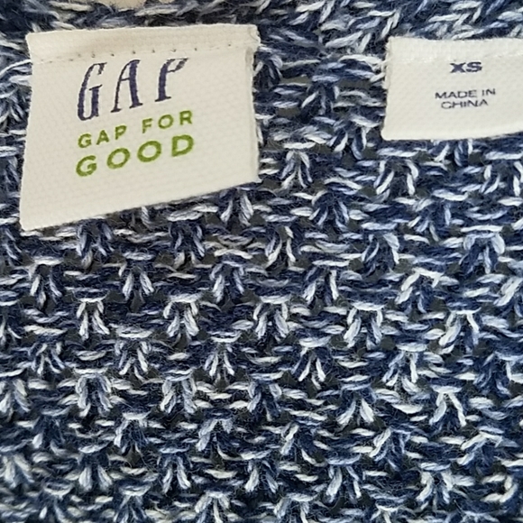 Gap Open Knit Texture Sweater XS blue white - Picture 3 of 6